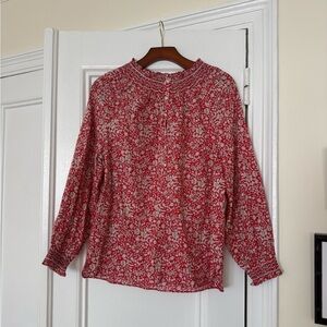 Ann Mashburn Christine Smocked Too in Liberty of London Floral Blouse Size Small